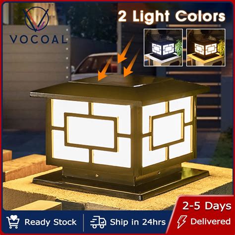 solar lamp for gate post|Vocoal Solar Post Light Solar Gate Light Garden .